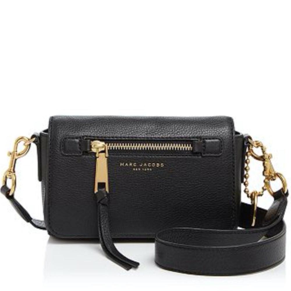 MARC JACOBS Recruit Leather Crossbody Bag - Black